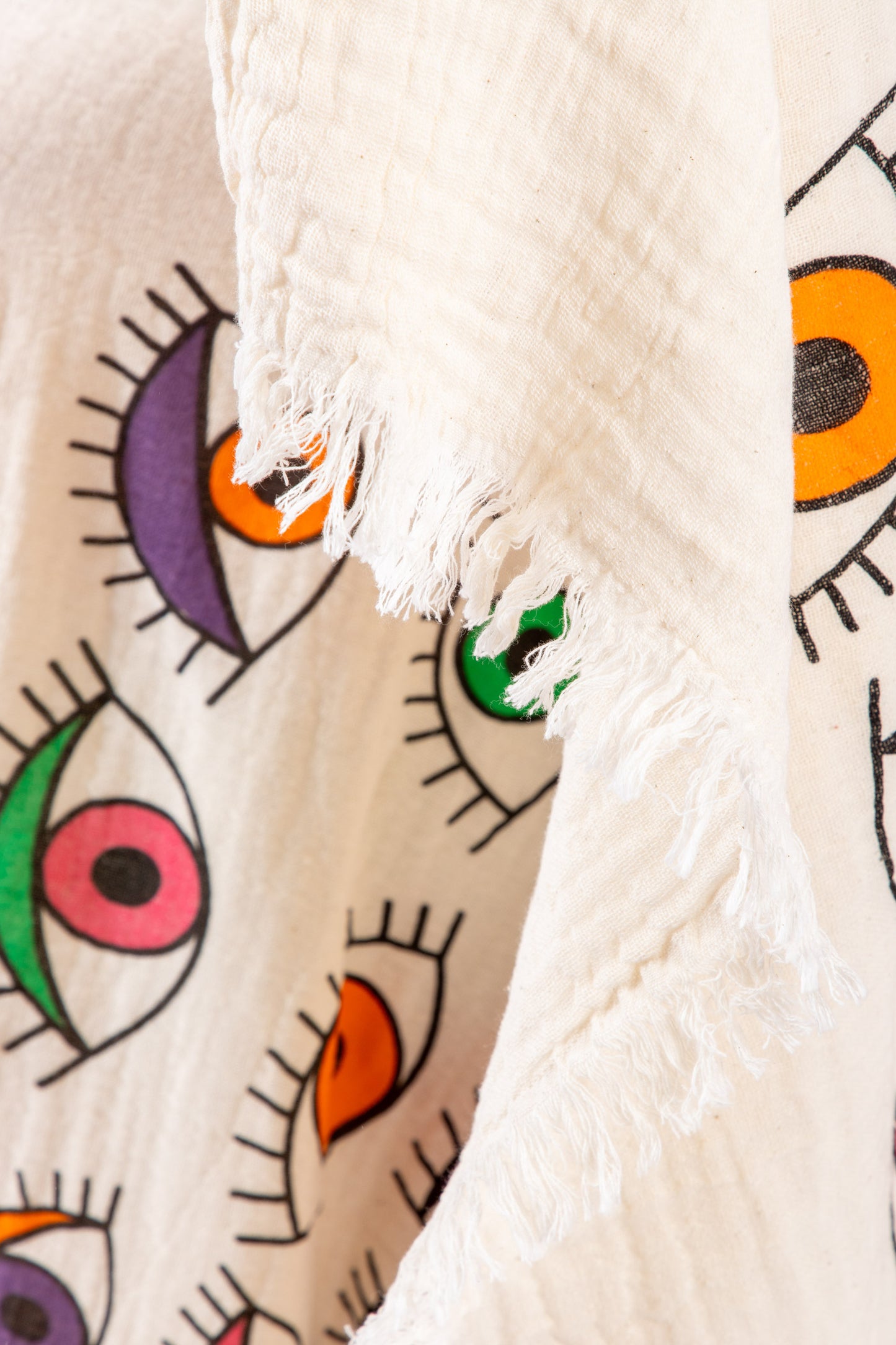 Organic Beach Bag 'Colourful Evil Eye’