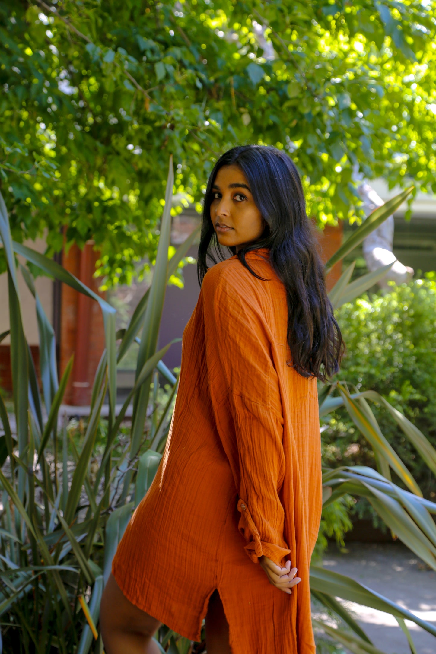 Palma Shirt Dress Cinnamon