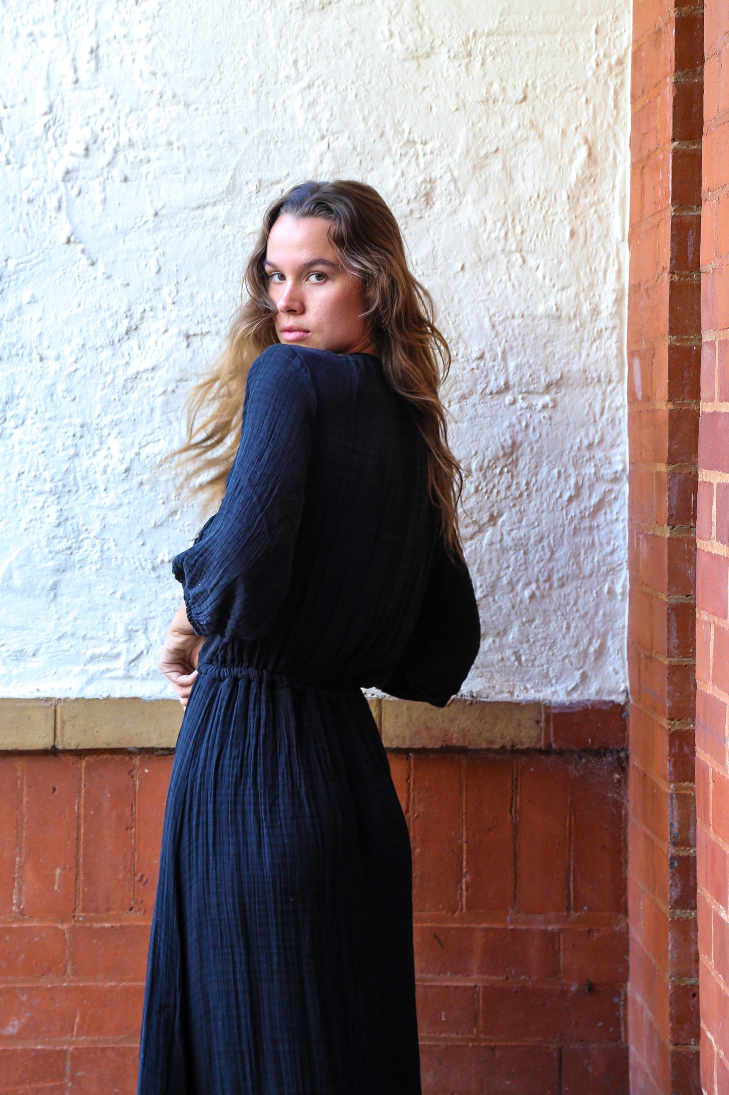 Freya Cotton Dress Black