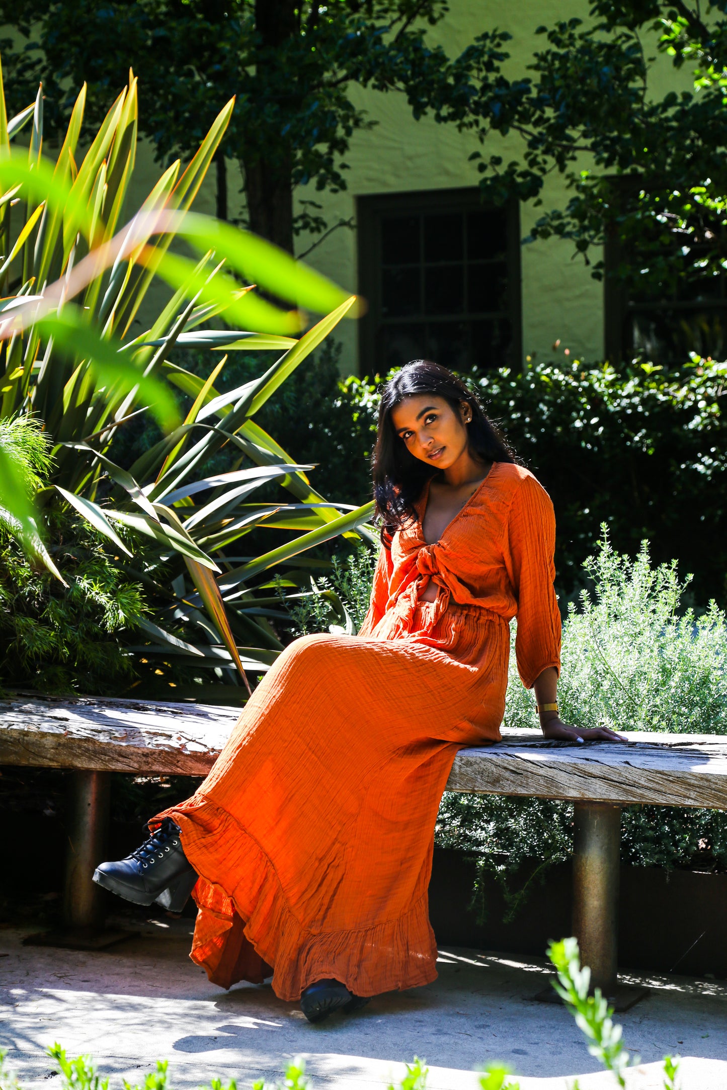 Freya Cotton Dress Cinnamon