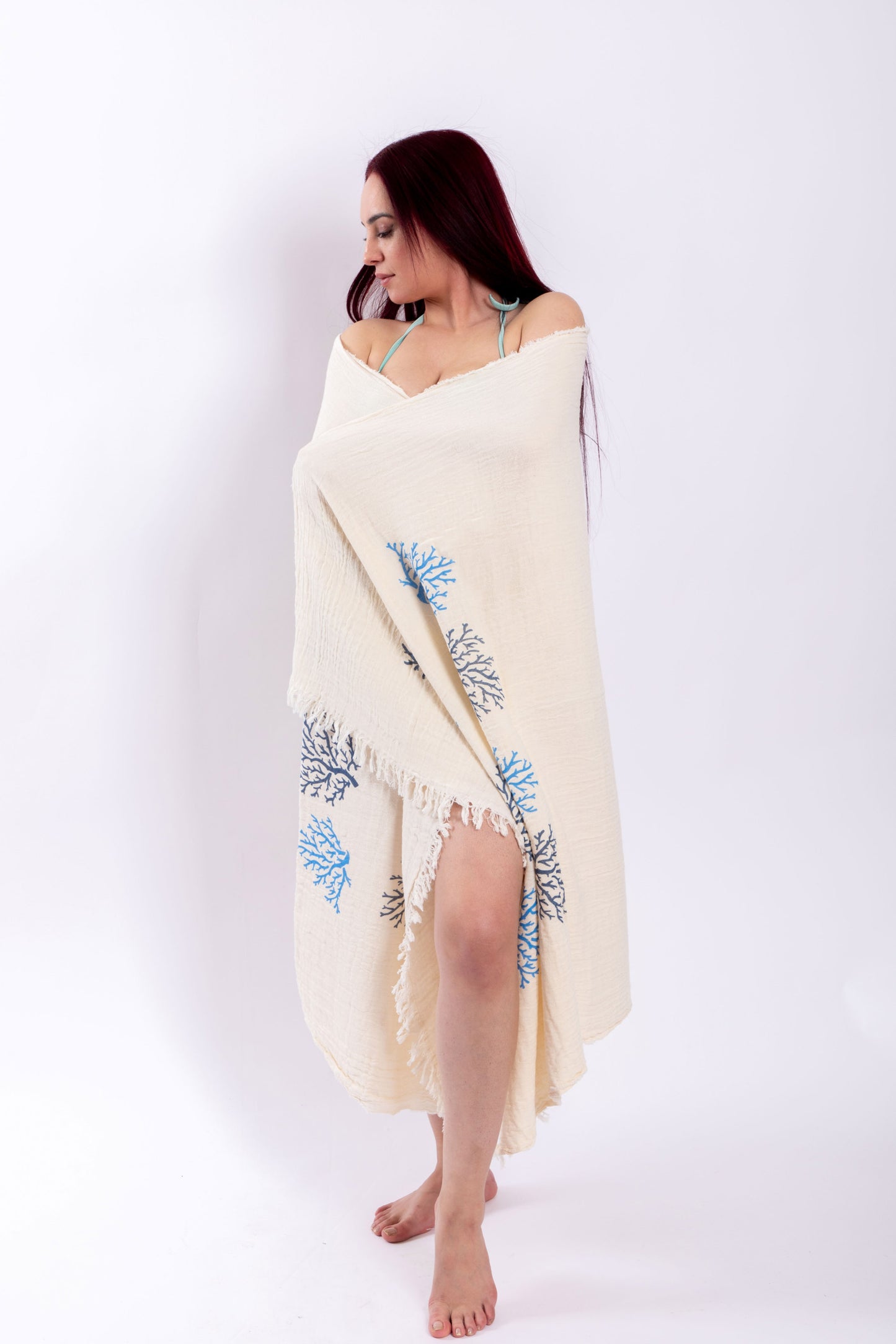 Muslin Loincloth 'Blue Tree'