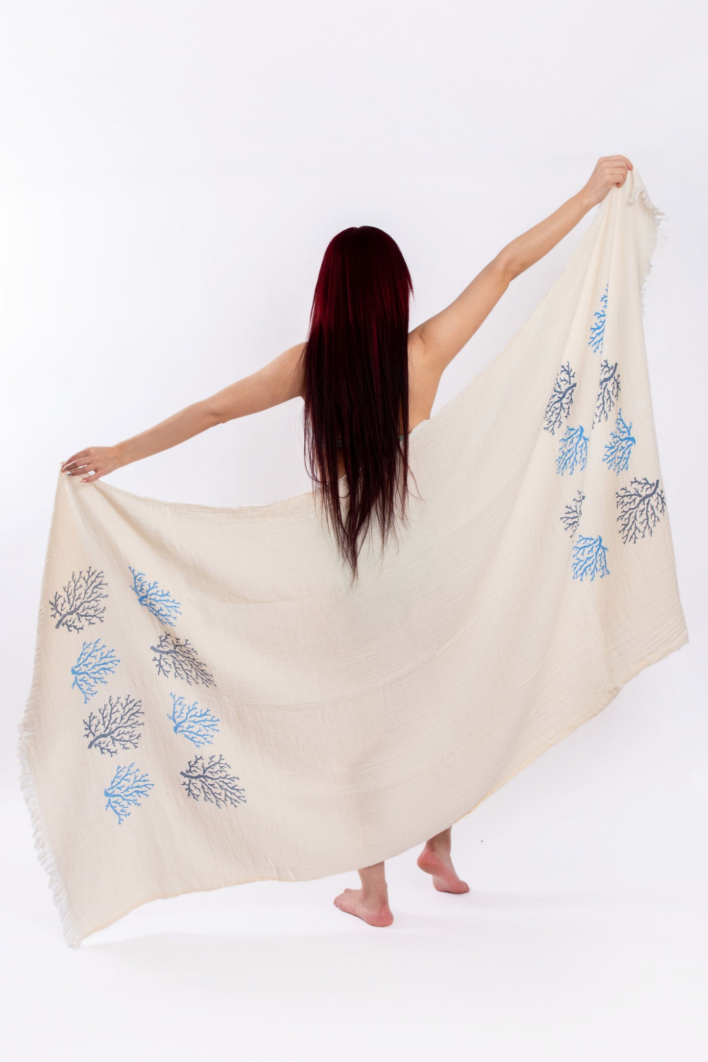 Muslin Loincloth 'Blue Tree'
