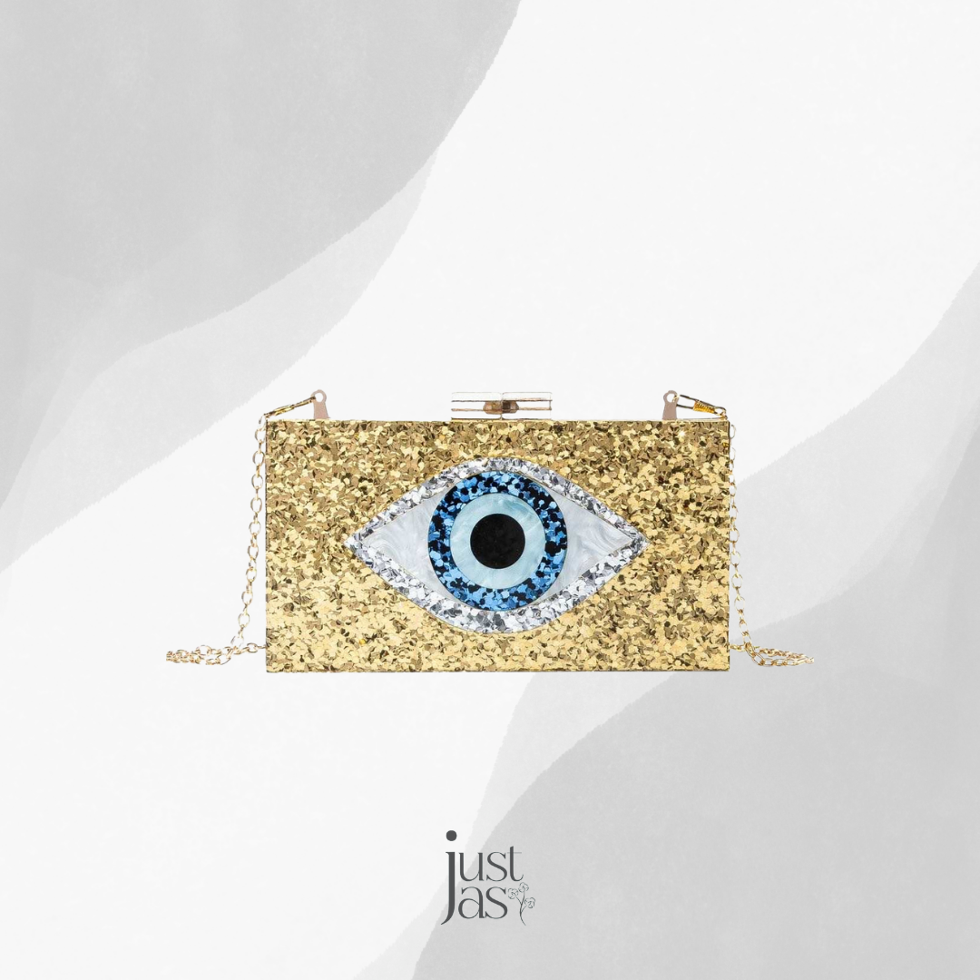 Evil eye Gold Bag