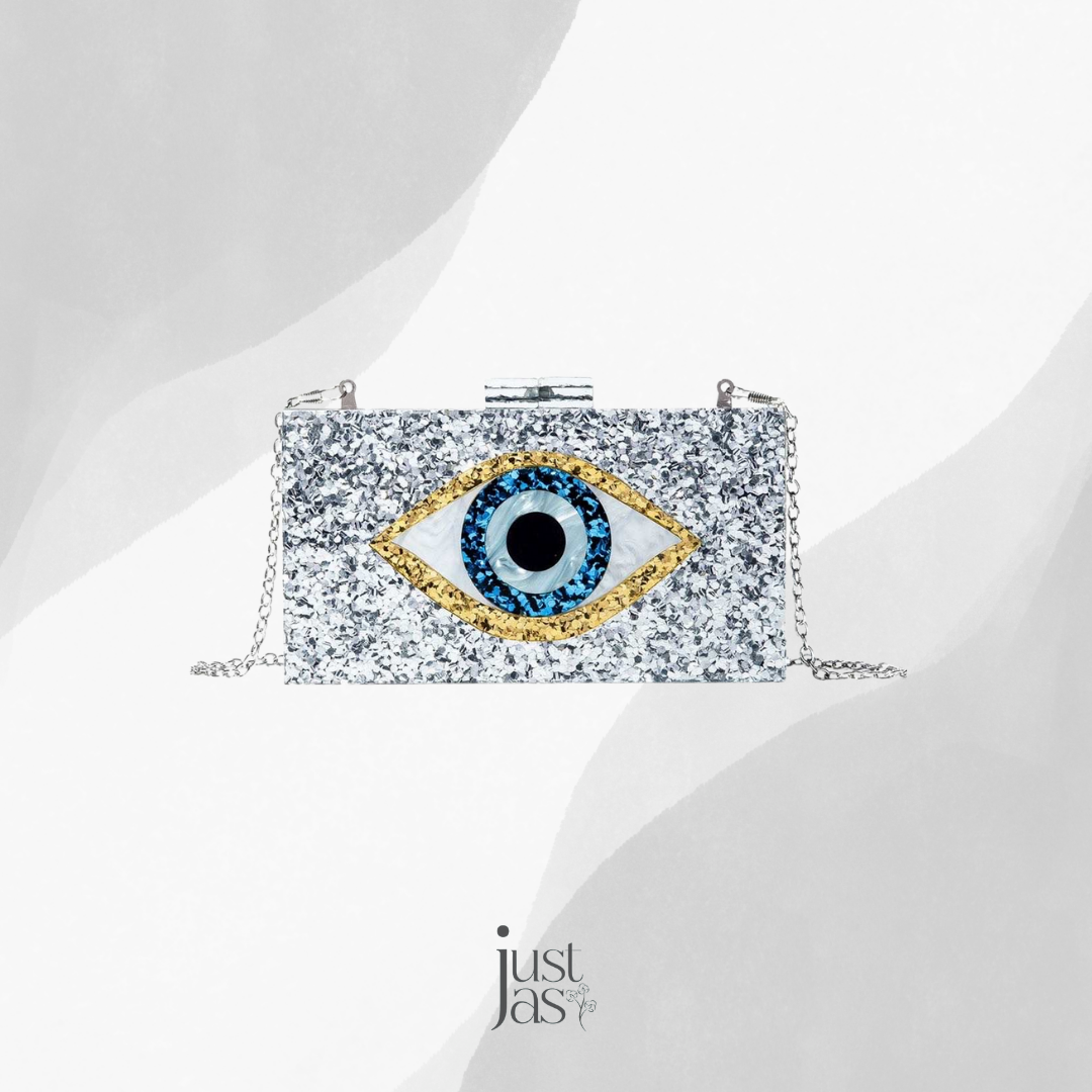 Evil eye Silver Bag