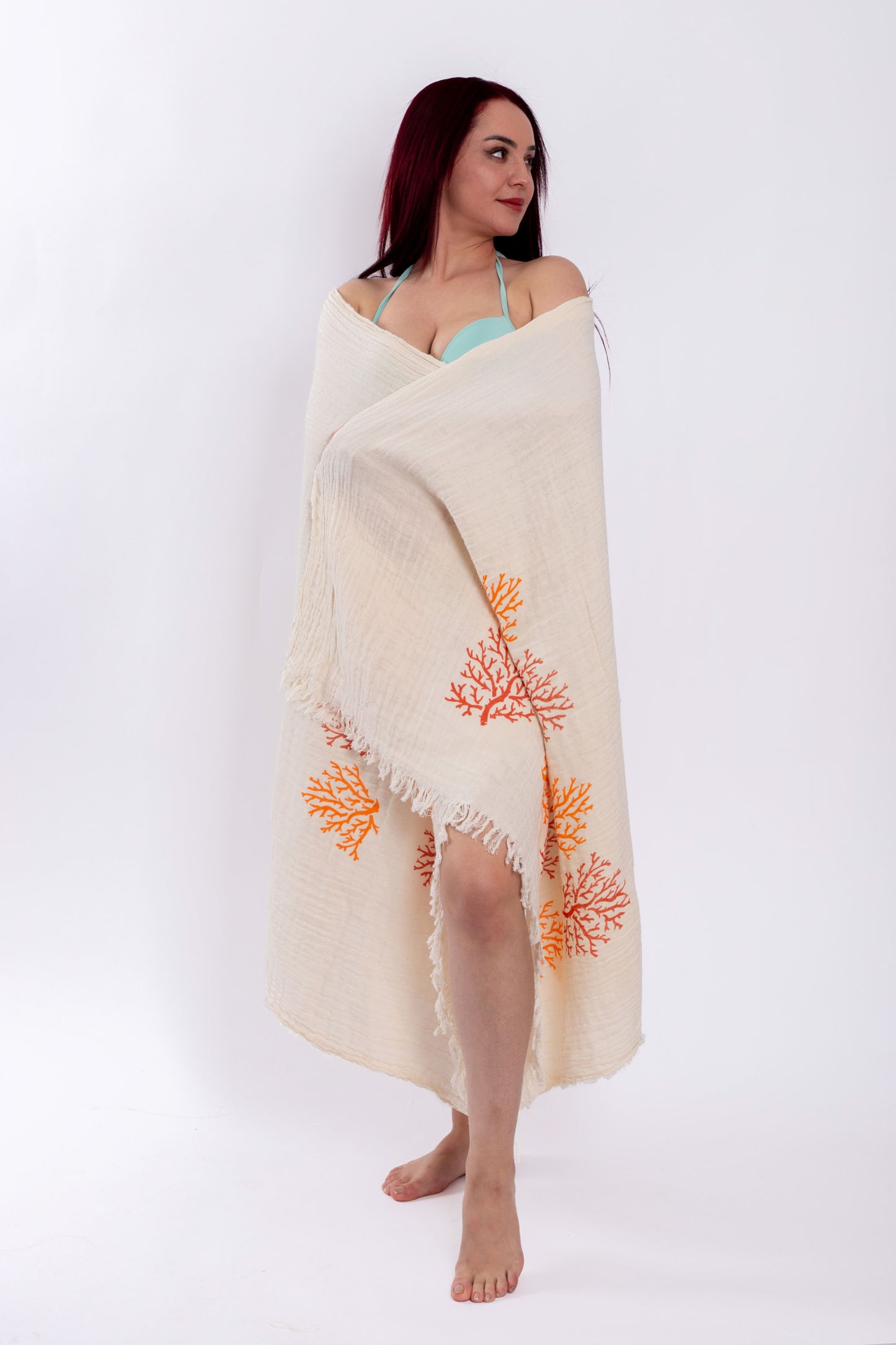 Organic Loincloth 'Orange/Red Coral’